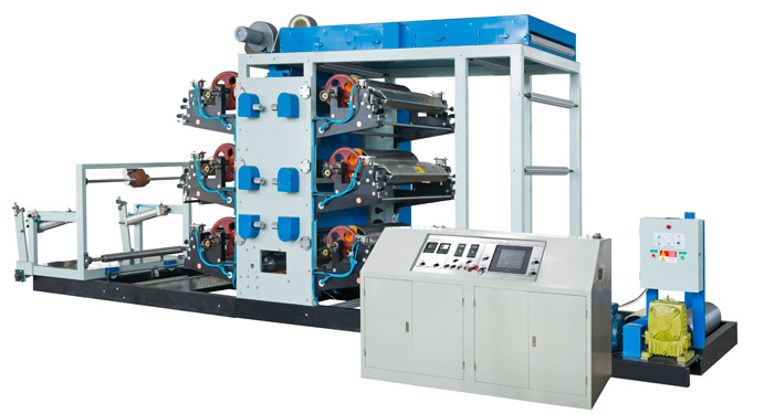 Six-color roll to roll printing machine for woven bag